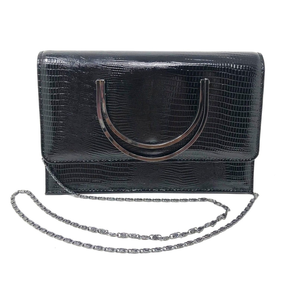 Molly Moore Handbag Crossbody Chain Strap Faux Leather Cocktail Party Formal